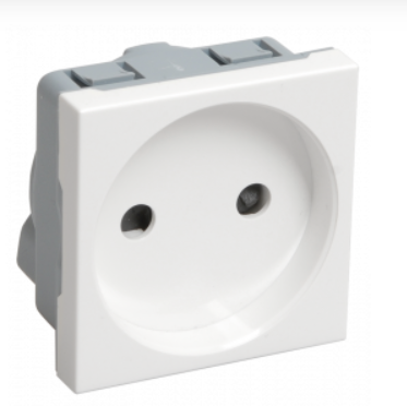 IEK  Праймер  Розетка Белый  без заземляющих каналов 2к (на 2 модуля) РКС-20-20-П-К   CKK-40D-RSB2-K01-K