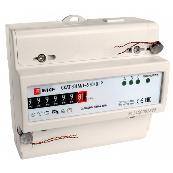 Счетчик СКАТ 301М/1-5(60) Ш Р EKF 3ф 1т