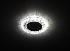 Светильник точечный ЭРА DK LD9 SL/WH  декоративный cо светодиодной подсветкой MR16, прозрачный